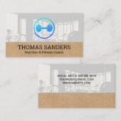 Dumbbell-gewichtpictogram | Gym Visitekaartje (Voorkant / Achterkant)