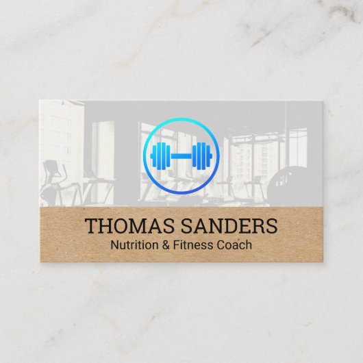 Dumbbell-gewichtpictogram | Gym Visitekaartje (Voorkant)