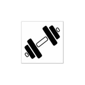 Dumbbell Icon – 1" Vierkant - Fitness Loyalty Rubberstempel (Afrduk)