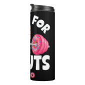 Dumbbell ik doe het voor donuts thermosbeker (Geroteerd rechts)