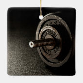 Dumbbell Keramisch Ornament (Achterkant)