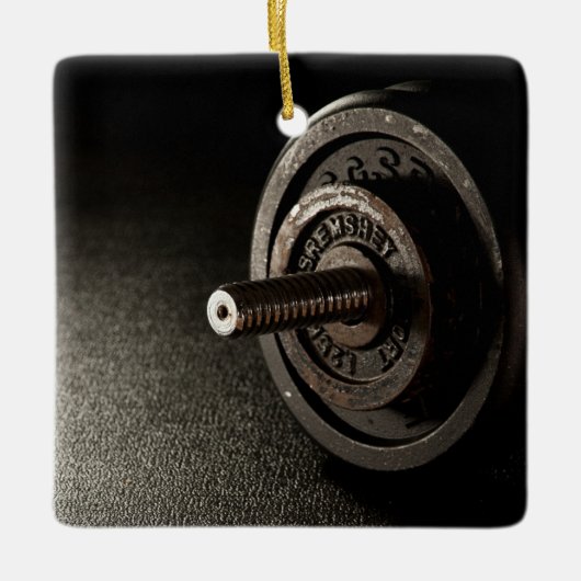 Dumbbell Keramisch Ornament (Voorkant)