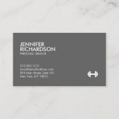 Dumbbell Logo Fitness Personal Trainer Roze/grijs Visitekaartje (Achterkant)