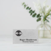 Dumbbell Logo | fitnessruimte Visitekaartje (Staand voorkant)