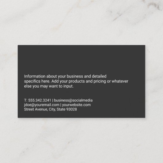 Dumbbell Logo | fitnessruimte Visitekaartje (Achterkant)