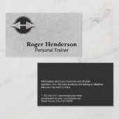 Dumbbell Logo | fitnessruimte Visitekaartje (Voorkant / Achterkant)