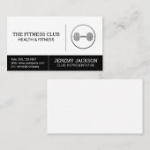 Dumbbell Logo Gezondheid en Fitness Visitekaartje (Voorkant / Achterkant)