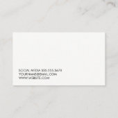 Dumbbell Logo | metallische achtergrond Visitekaartje (Achterkant)