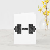 Dumbbell Minimalism - Weight Lifting And Bodybuild Kaart (Gele Bloem)