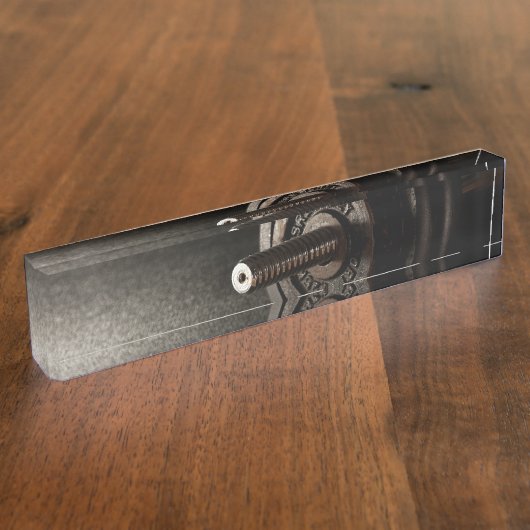 Dumbbell Naambordje (Zijkant)