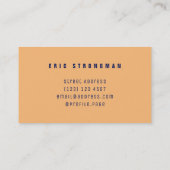 Dumbbell of words blue oranje Edit Visitekaartje (Achterkant)