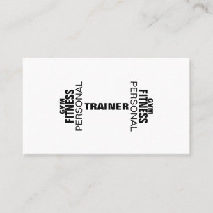 Dumbbell of words visitekaartje