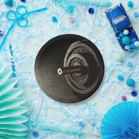 Dumbbell Papieren Bordje (Feest)