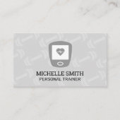 Dumbbell-patroon | Hartslagmonitor Visitekaartje (Voorkant)