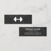 Dumbbell | Persoonlijke Trainer (leisteen) Mini Visitekaartje (Voorkant / Achterkant)