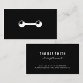 Dumbbell-pictogram | Geschiktheid | Persoonlijke t Visitekaartje (Voorkant / Achterkant)