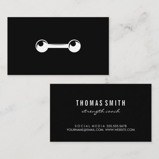 Dumbbell-pictogram | Geschiktheid | Persoonlijke t Visitekaartje (Voorkant / Achterkant)
