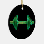 Dumbbell Retro Bodybuilder Gym Fitness of Coach Keramisch Ornament (Rechts)