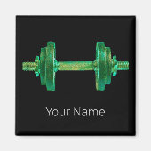 Dumbbell Retro Bodybuilder Gym Fitness of Coach Magneet (Voorkant)