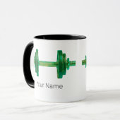 Dumbbell Retro Bodybuilder Gym Fitness of Coach Mok (Voorkant links)