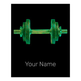 Dumbbell Retro Bodybuilder Gym Fitness of Coach Perfect Poster