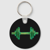 Dumbbell Retro Bodybuilder Gym Fitness of Coach Sleutelhanger (Voorkant)