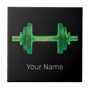 Dumbbell Retro Bodybuilder Gym Fitness of Coach Tegeltje