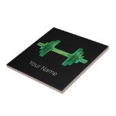 Dumbbell Retro Bodybuilder Gym Fitness of Coach Tegeltje (Zijkant)