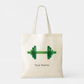 Dumbbell Retro Bodybuilder Gym Fitness of Coach Tote Bag (Achterkant)
