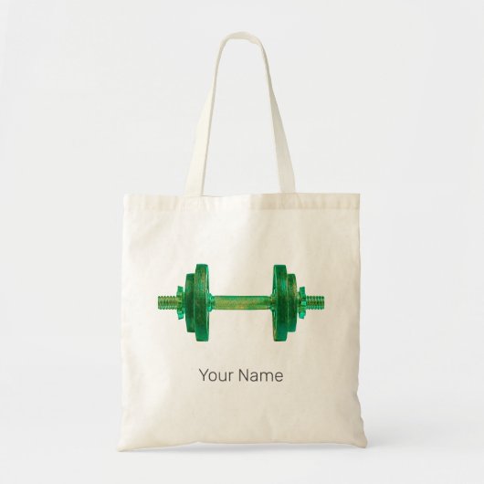 Dumbbell Retro Bodybuilder Gym Fitness of Coach Tote Bag (Voorkant)