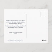 Dumbbell Season's Strength & Success Grey White Briefkaart (Achterkant)