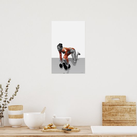 Dumbbell Single Leg Deadlift 2 Poster (Keuken)