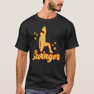 Dumbbell spieren toning fitness atleet biceps werk t-shirt