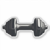 Dumbbell Stickers voor sportliefhebbers (Voorkant)