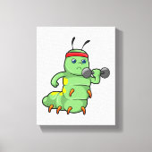 Dumbbell-training voor een derde pijler bij Sterkt Canvas Afdruk (Voorkant)