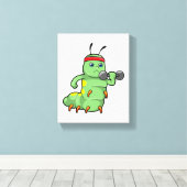 Dumbbell-training voor een derde pijler bij Sterkt Canvas Afdruk (Insitu (Houten vloer))