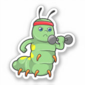 Dumbbell-training voor een derde pijler bij Sterkt Sticker (Voorkant)