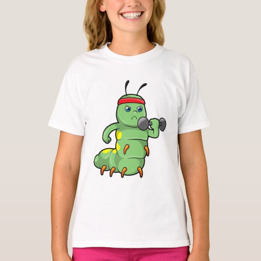 Dumbbell-training voor een derde pijler bij Sterkt T-shirt (Voorkant)