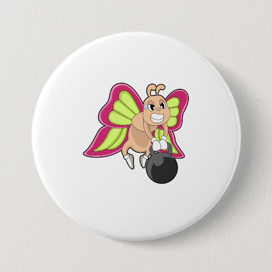 Dumbbell — Vliegbestendigheidsopleiding Ronde Button 7,6 Cm (Voorkant)