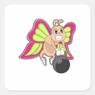 Dumbbell — Vliegbestendigheidsopleiding Vierkante Sticker