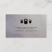 Dumbbell Weight Logo | gezondheidsfitness Afsprakenkaartje (Achterkant)