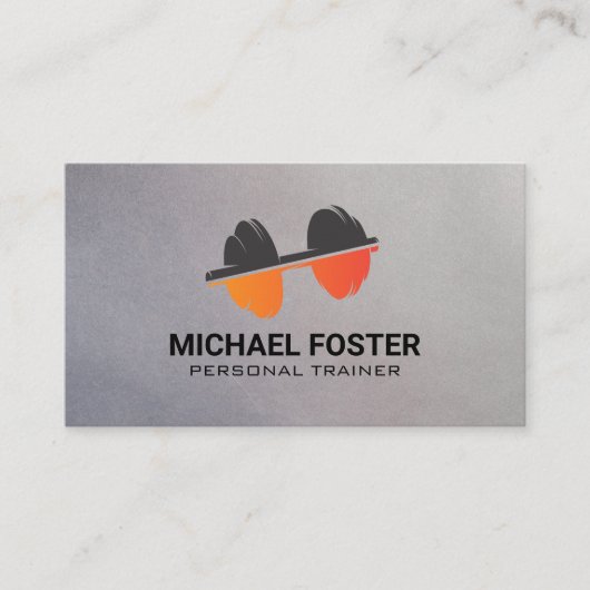 Dumbbell Weight Logo | gezondheidsfitness Afsprakenkaartje (Voorkant)