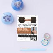 Dumbbell Weight, Personal trainer, Gym Adverteren Flyer (Enkel)
