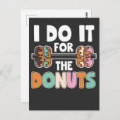 Dumbbell Weightlift Donut Dessert Gym Workout Briefkaart (Voorkant / Achterkant)