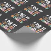 Dumbbell Weightlift Donut Dessert Gym Workout Cadeaupapier (Hoek)