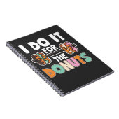 Dumbbell Weightlift Donut Dessert Gym Workout Notitieboek (Rechterzijde)