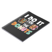 Dumbbell Weightlift Donut Dessert Gym Workout Notitieboek (Linkerzijde)