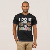 Dumbbell Weightlift Donut Dessert Gym Workout T-shirt (Voorkant volledig)
