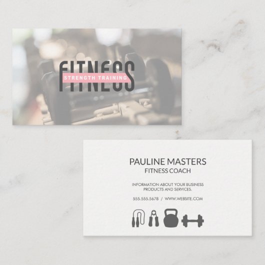 Dumbbell Weinig Afsprakenkaartje (Voorkant / Achterkant)