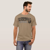 Dumbbells Deadliften en Dapers Fun Gym Dads T-shirt (Voorkant volledig)